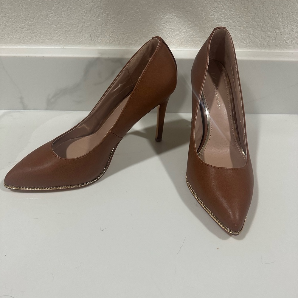BCBG Harlia Congnac Stillettos with Gold Bead Detailing